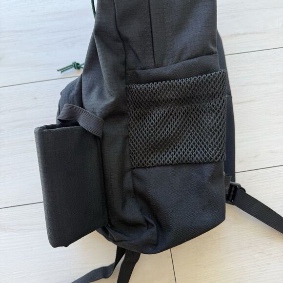 Vintage Jansport 1990s Multi Pocket Black Backpack USA Geometric Pattern - Picture 5 of 11